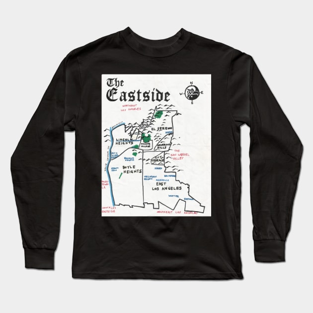 The Eastside Long Sleeve T-Shirt by PendersleighAndSonsCartography